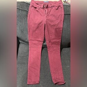 Old Navy Women's Dark Red Skinny Jeans